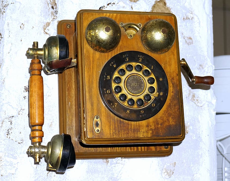 Telepon, Tua, Komunikasi, Barang Antik, model tahun, tekstur, telepon antik, kuno, gaya retro, telepon putar