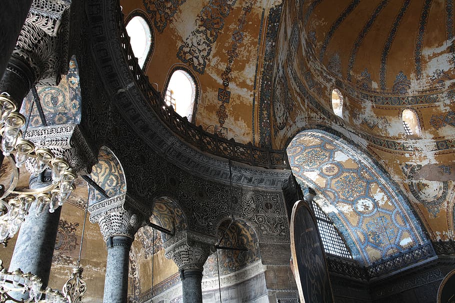 Hagia Sophia, Cami, Iglesia, Foto, Turquía, Estambul, Sultanahmet, arquitectura, cúpula, ciudad histórica