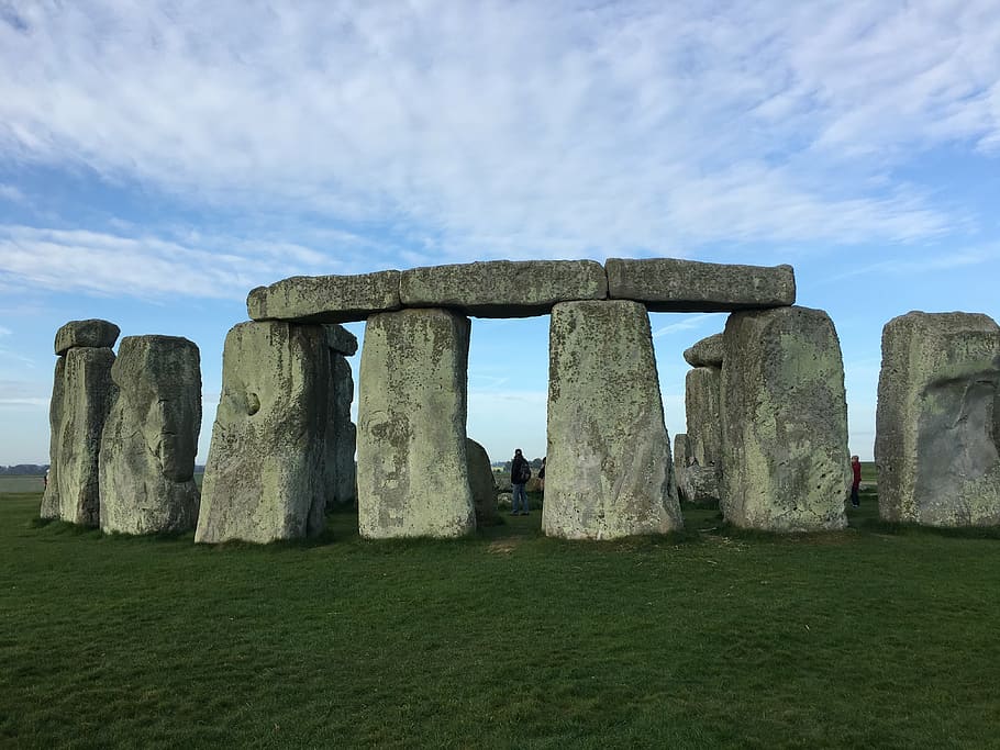 Stonehenge, céu, círculo, antiga, Wiltshire, história, Lugar famoso, Salisbúria - Inglaterra, Reino Unido, Inglaterra