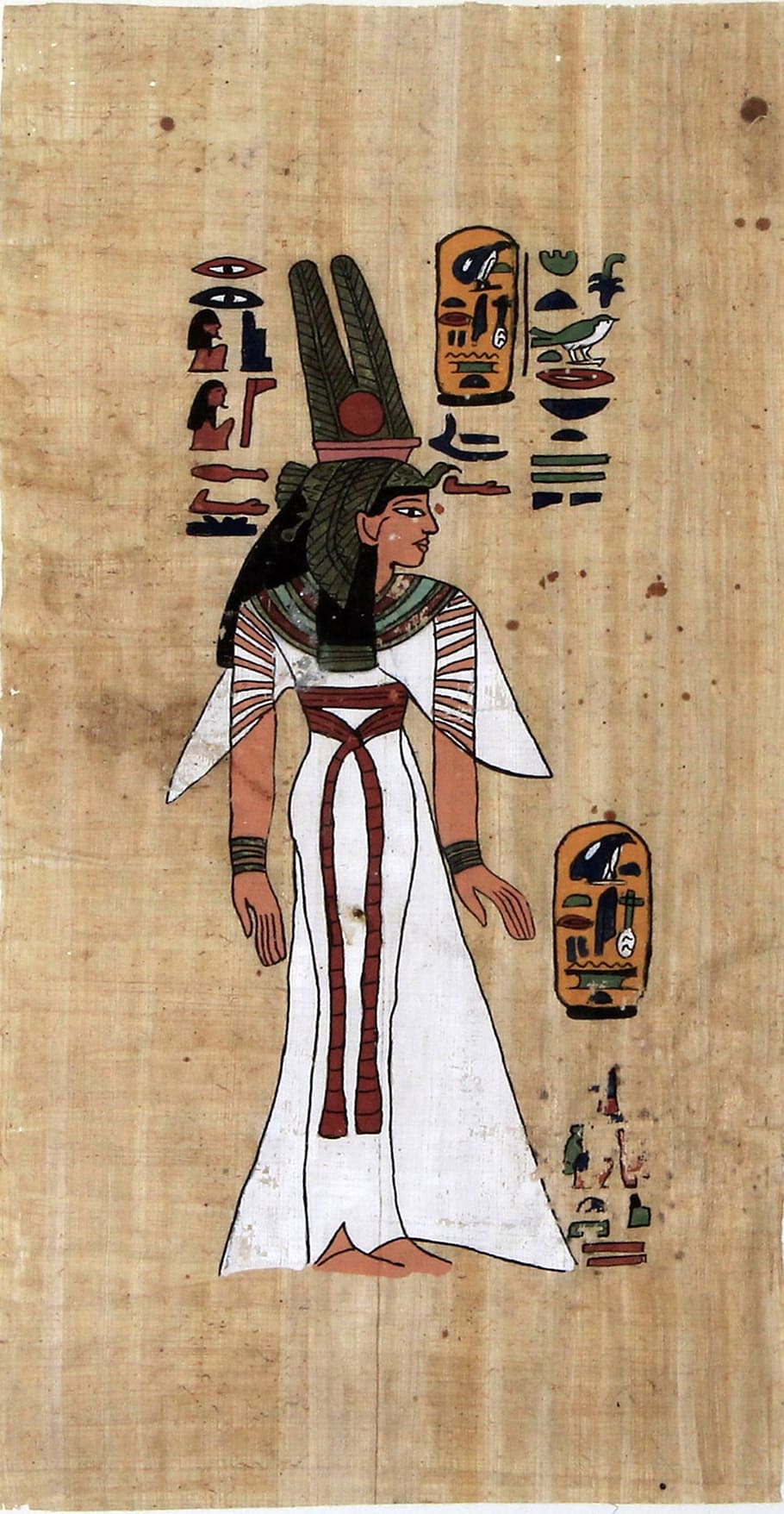 pharaoh painting, papyrus, pharaonic, old, hieroglyphics, ancient egyptian, egyptian, document, scroll, creativity