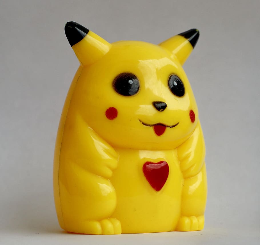 pikachu, pokemon, mascote, estatuetas, brinquedos, símbolo, plasticina, criatividade, passatempo, jogo