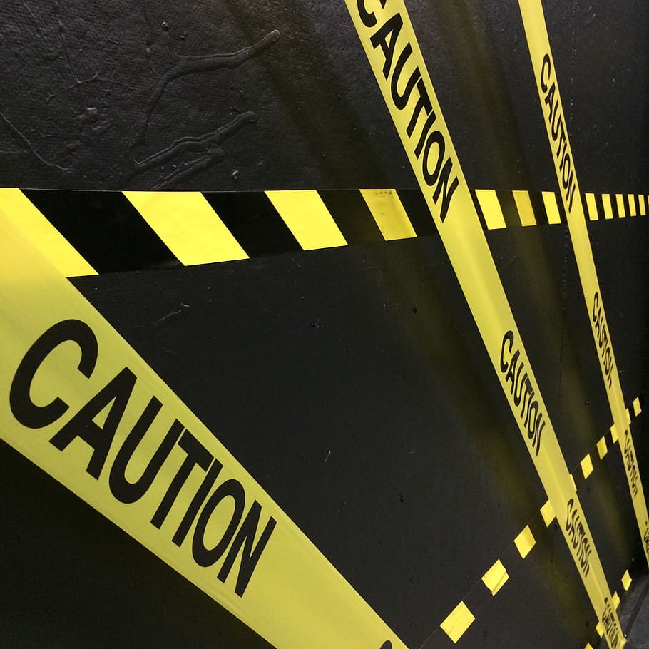 caution, tape, yellow, warning, danger, safety, black, construction, sign, text