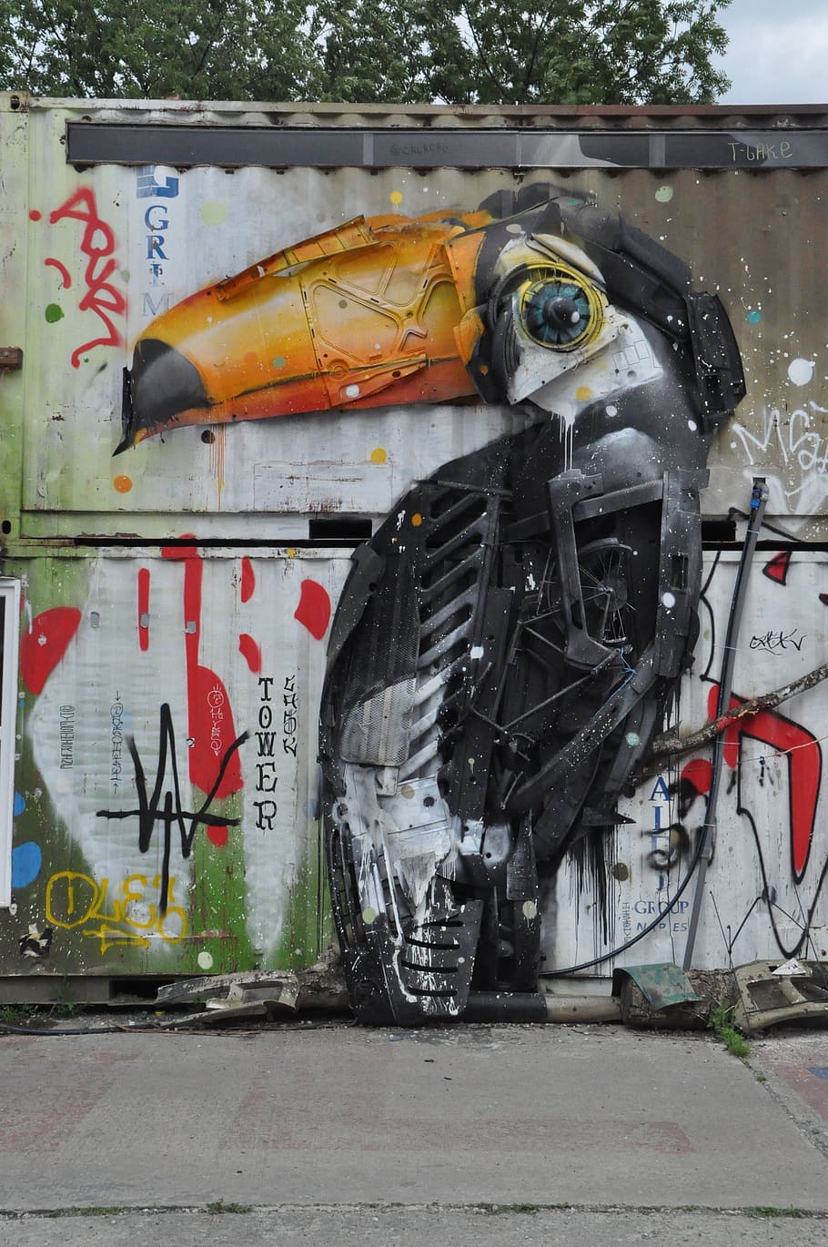 Berlin, Street Art, Art, Graffiti, Facade, graffiti, mural, spray, urban spree, creativity, transportation