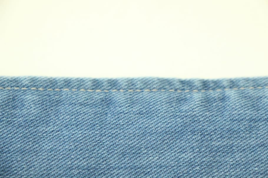primer plano, foto, azul, lavado, vestir, mezclilla, jeans, tela, material, textura