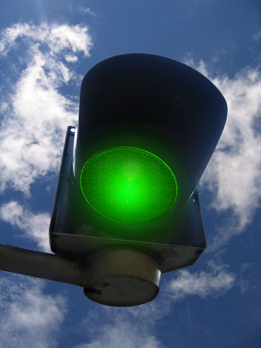 信号機, 緑, 信号機信号, 光, 交通, 行く, 道路, 青信号, ビーコン, 道路の規則