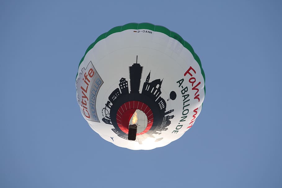 balon udara panas, balon, wahana balon udara panas, augsburg, langit, olahraga, asia, budaya, biru, langit cerah
