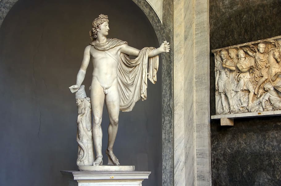 italia, roma, vatikan, museum, patung, marmer, antik, seni dan kerajinan, representasi manusia, rupa laki-laki
