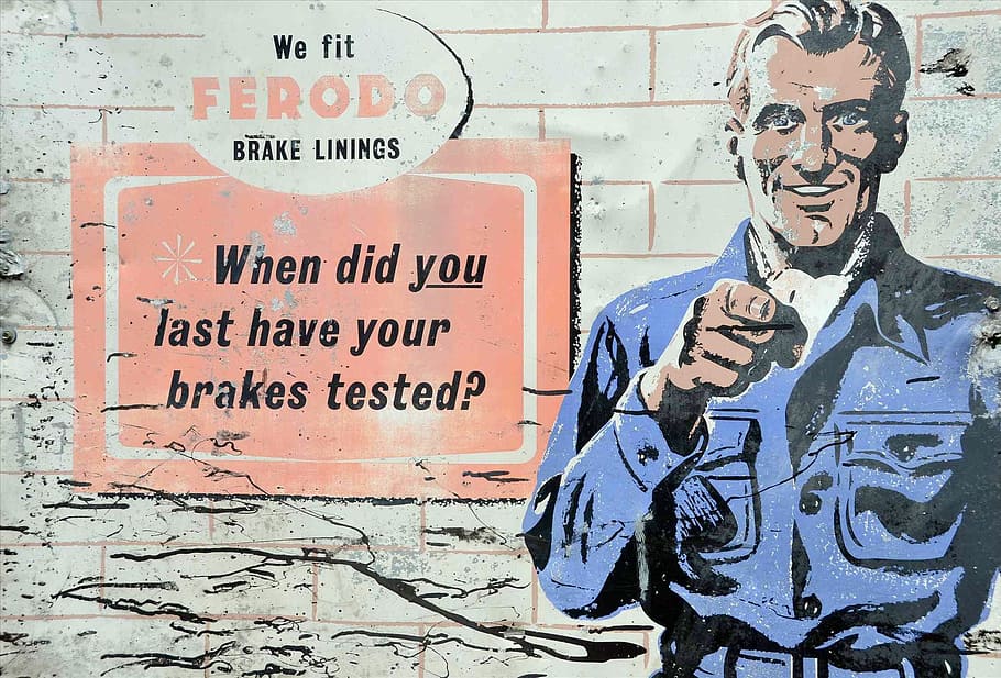 ferodo brake linings signage, Fit, Ferodo, Brake Linings, signage, advertising sign-plate, advertise, advertising sign, sign, man