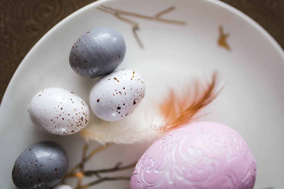 cute, pink, decorations, flowers, catkins, eggs, Easter table, table, sweet, holidays