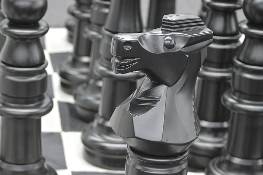 Chess, Pieces, Knight, Game, chess pieces, strategy, play, chessboard, pawn, checkmate
