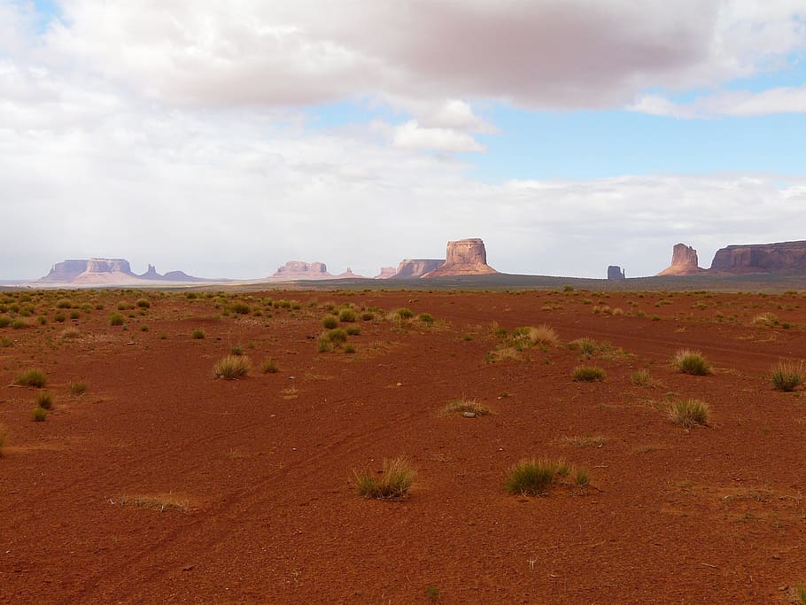 desert, Monument Valley, Kayenta, Arizona, Arizona, Usa, kayenta, arizona, mountain, sand, landscape, far