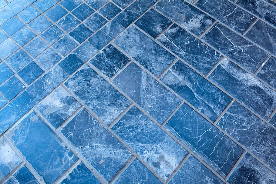 teal flooring tiles, stone, floor, background, texture, surface, pattern, tile, blue, grid
