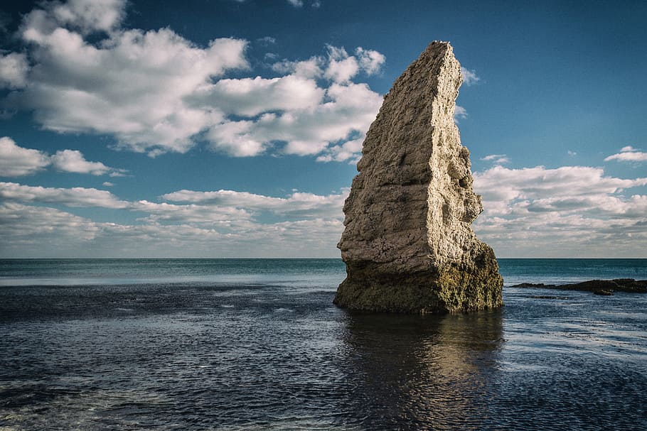 Formación rocosa, Costa Jurásica, Dorset, Inglaterra, naturaleza, nubes, costa, océano, rocas, mar