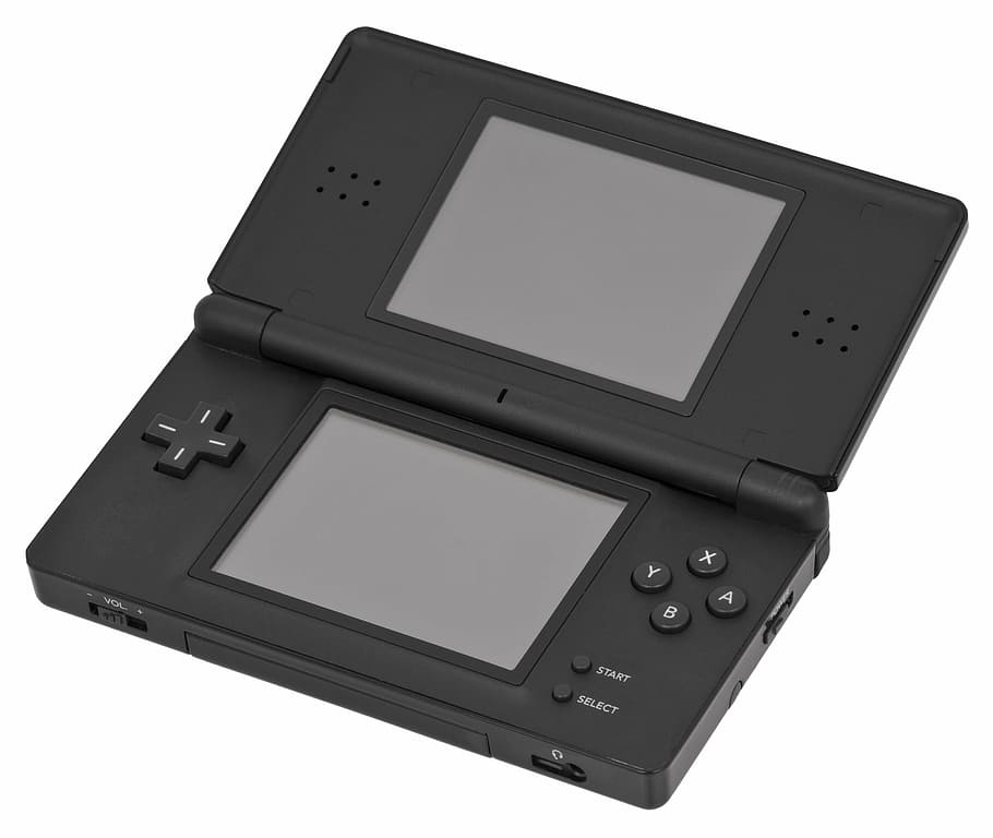 black, nintendo ds lite, video game console, video game, play, toy, computer game, device, entertainment, electronics