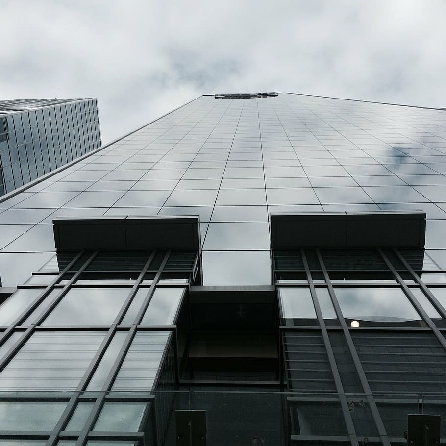 Edificio, perspectiva, arquitectura, urbano, oficina, exterior, estructura, centro de la ciudad, vidrio, ventanas