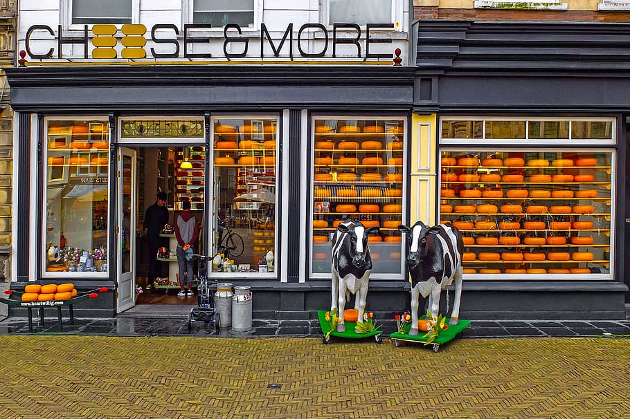 cheese, shop, cheese factory, gouda, delft, netherlands, holland, gastronomy, architecture, built structure