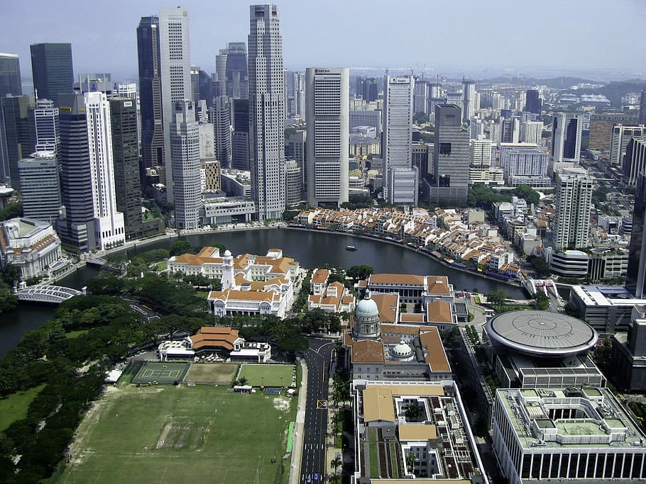 Paisaje urbano, Skyline, Singapur, fotos, metrópolis, dominio público, rascacielos, torres, urbano, urbano Skyline