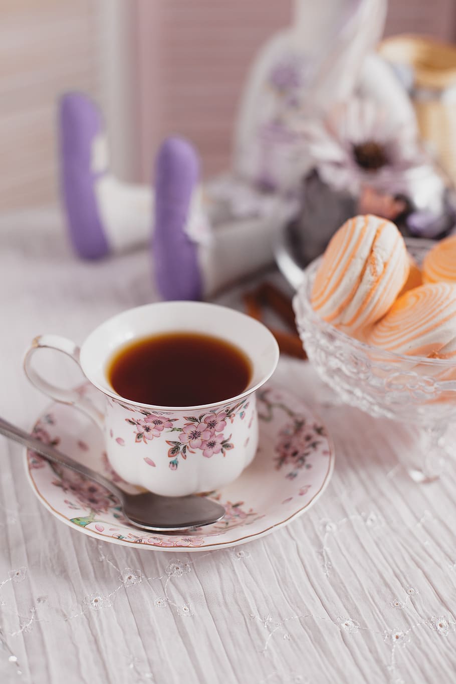 tea, sweet, morning, dessert, drink, romantic, saucer, cookies, tea party, breakfast