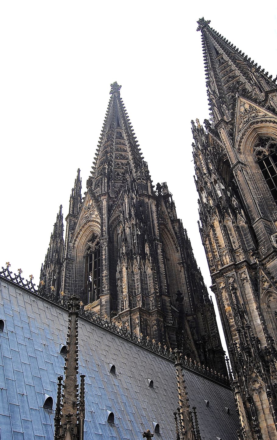 Double Tower, Towers, Bell Tower, Gothic, cologne, dom, side window, pillar, cologne cathedral, architecture