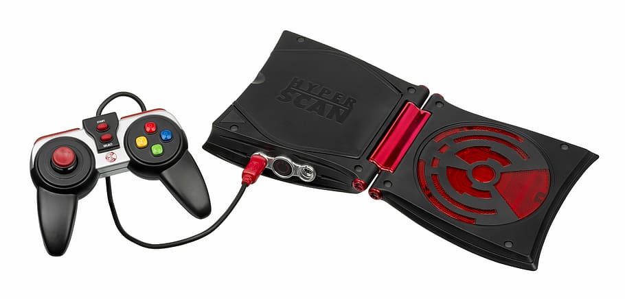 black, red, hyper, scan game, console, video game console, video game, play, toy, computer game