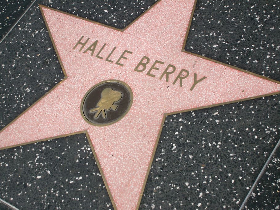 pink, black, halle berry star tile, vacation, travel, tour, halle berry, hollywood, star, los angeles