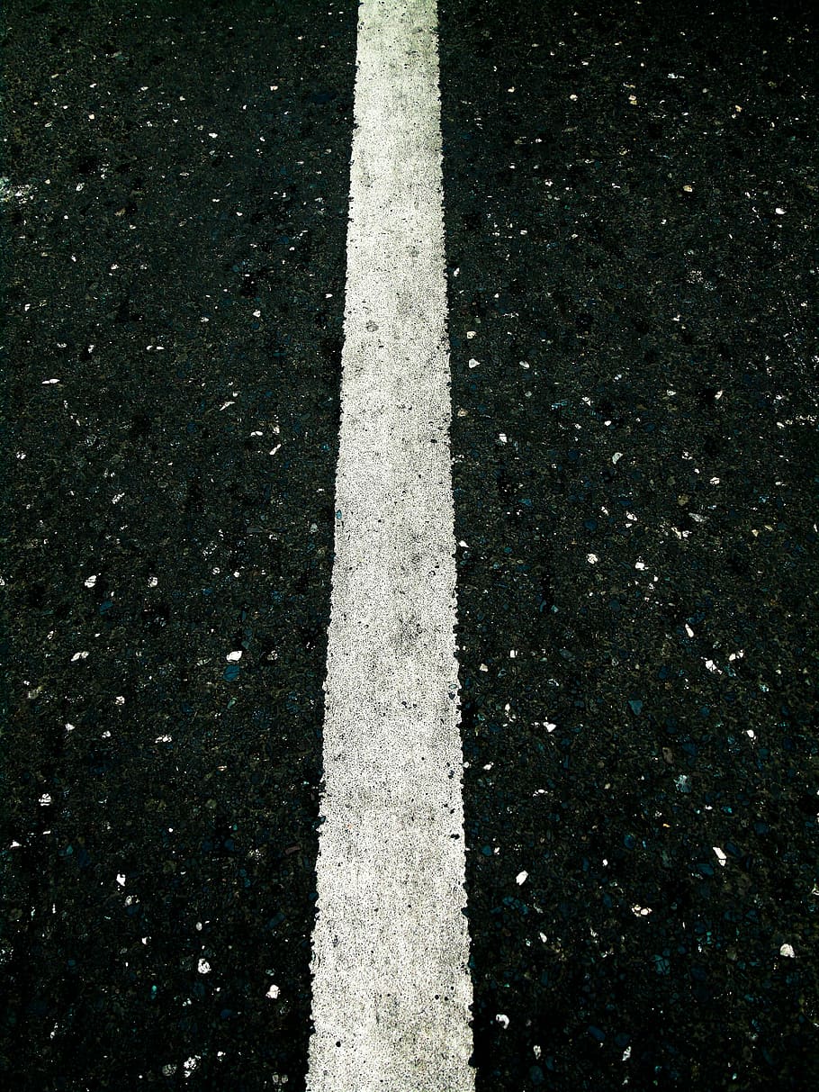 road, line, straight, street, path, asphalt, sign, road marking, marking, white color