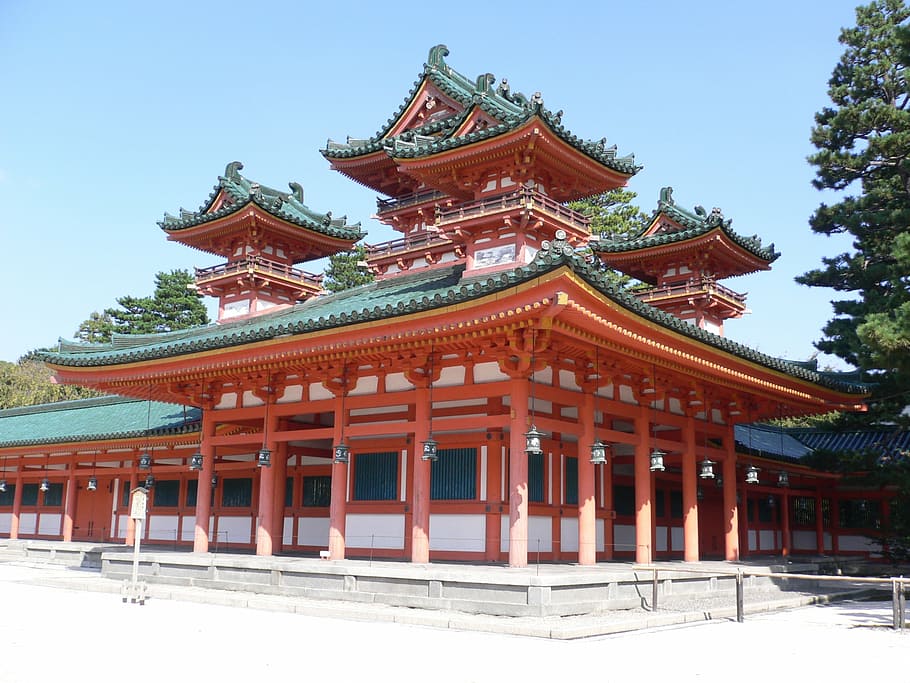 templo, japonés, japón, kyoto, tradicional, arquitectura, asia, antiguo, santuario, sintoísta