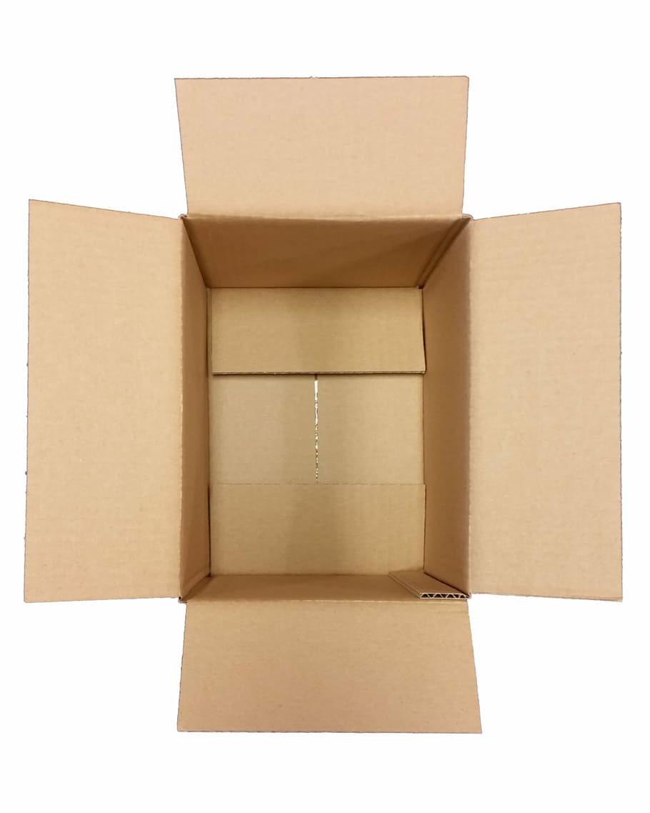 caixa de papelão marrom, caixa, papelão ondulado, embalagem, papelão, expedição, recipiente, negócios, fundo branco, recortar