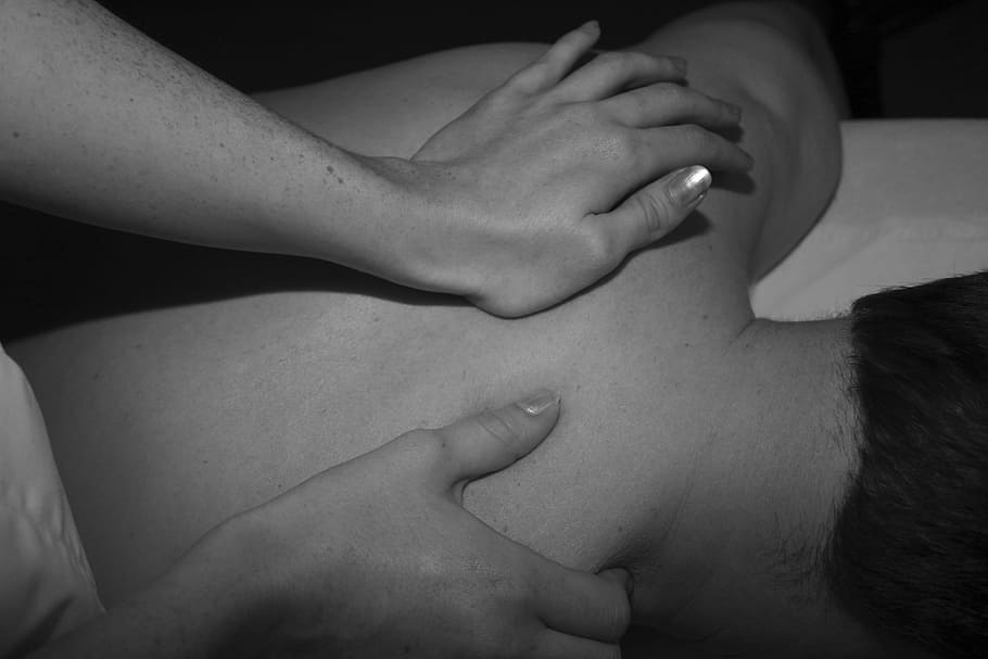 person, touching, back, lying, surface, back pain, massage, pain, stress, hand