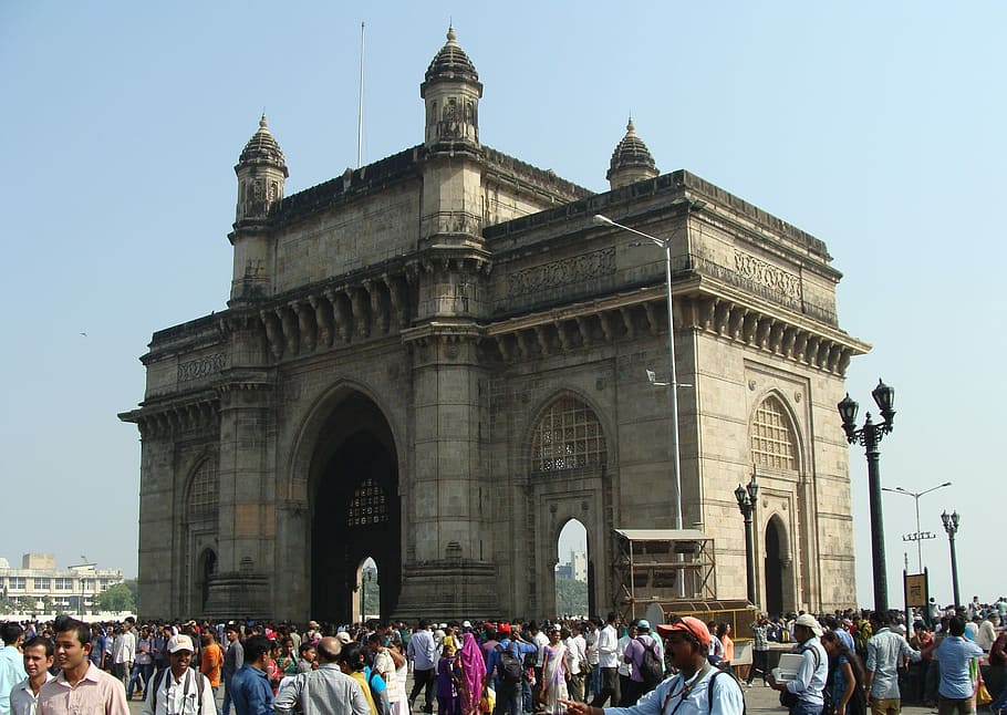 Puerta de la India, Monumento, Mumbai, India, frente al mar, Apollo Bunder, Mar Arábigo, arco de basalto, renacimiento indo-saracénico, arquitectura