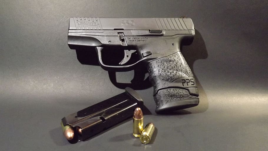 Pistol, Magazine, Bullets, 9Mm, Walther, gun, handgun, weapon, crime, bullet