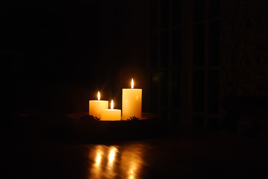 candles, mood, background, burning candle, romantic, christmas, heat, decoration, black background, atmosphere