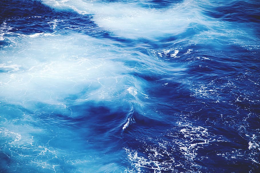 azul, agua, océano, mar, lago, frente al mar, belleza en la naturaleza, movimiento, fotograma completo, ola