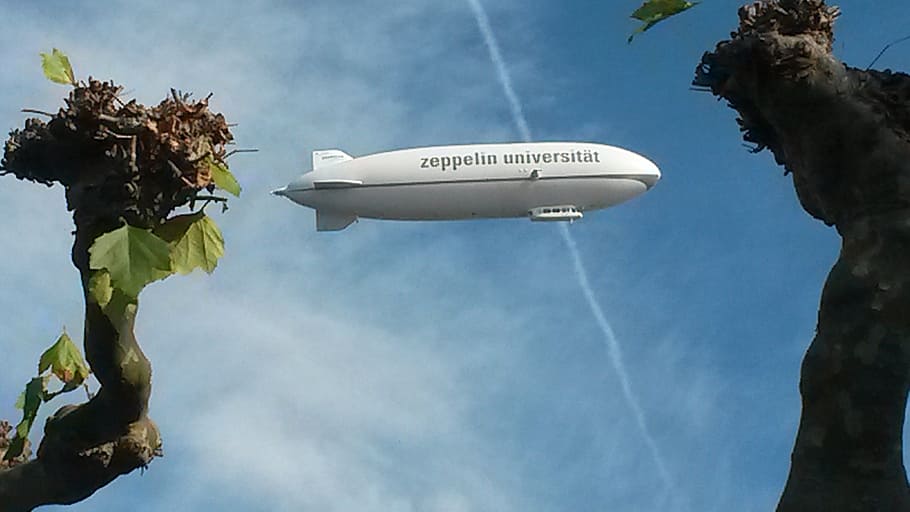 zeppelin, airship, sky, lake constance, float, friedrichshafen, balloon, fly, nature, plant
