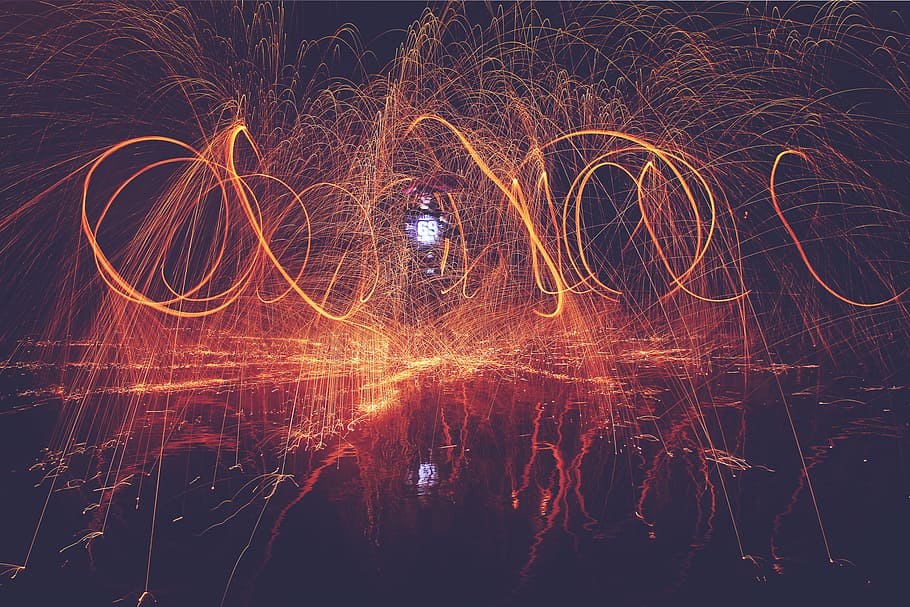 man light painting, night, man, light painting, at night, people, abstract, fireworks, light, party