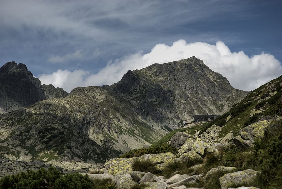 slovakia, tatry, landscape, top view, mountains, nature, view, sky, holiday, tourism