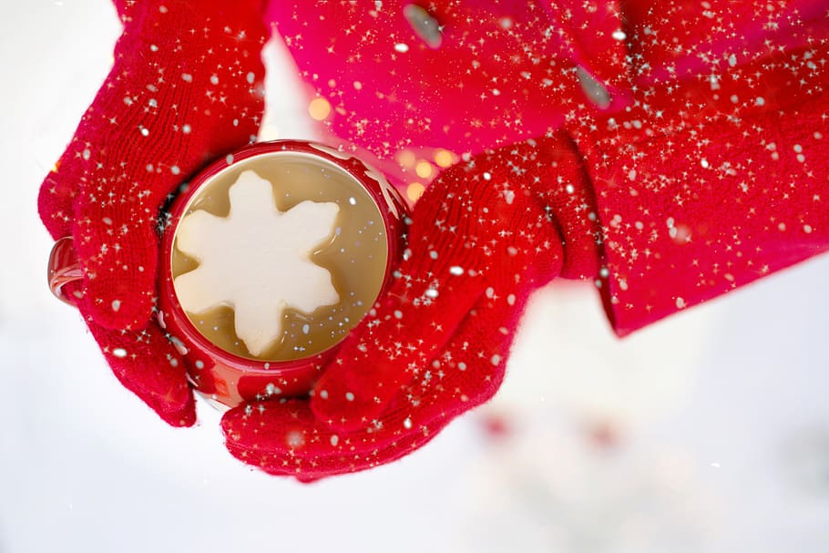 christmas, winter, hot chocolate, hot cocoa, hot coco, coffee, warm, cozy, holding mug, cold