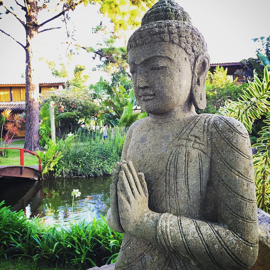 buddha, yoga, meditation, peace, om, statue, sculpture, art, garden, stone sculpture