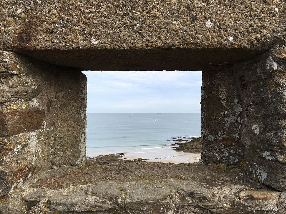 Ramparts, Saint Malo, Sea, Wall, Defence, sea, wall, hole, beach, horizon over water, water