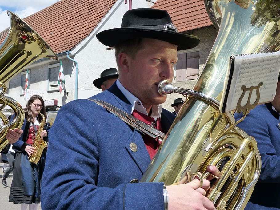 Tuba, Brass Band, Move, Orchestra, instrument, costume, sound, regional, wind instrument, blowers