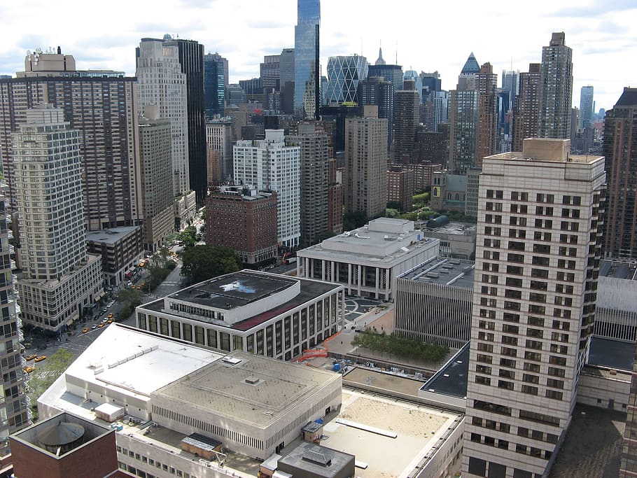 Lincoln Center, Manhattan, Nova York, exterior do edifício, estrutura construída, arquitetura, cidade, edifício, exterior do prédio de escritórios, paisagem urbana
