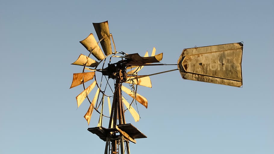 molino de viento, rueda, dañado, oxidado, resistido, viento, clima, cielo, agua, tradicional | Pxfuel