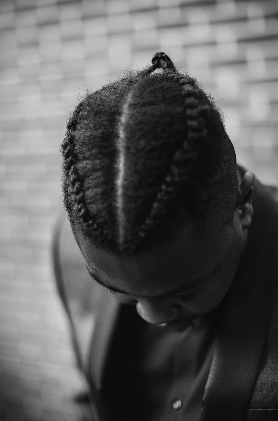 people, black and white, hair, braid, head, african american, one person, child, childhood, men