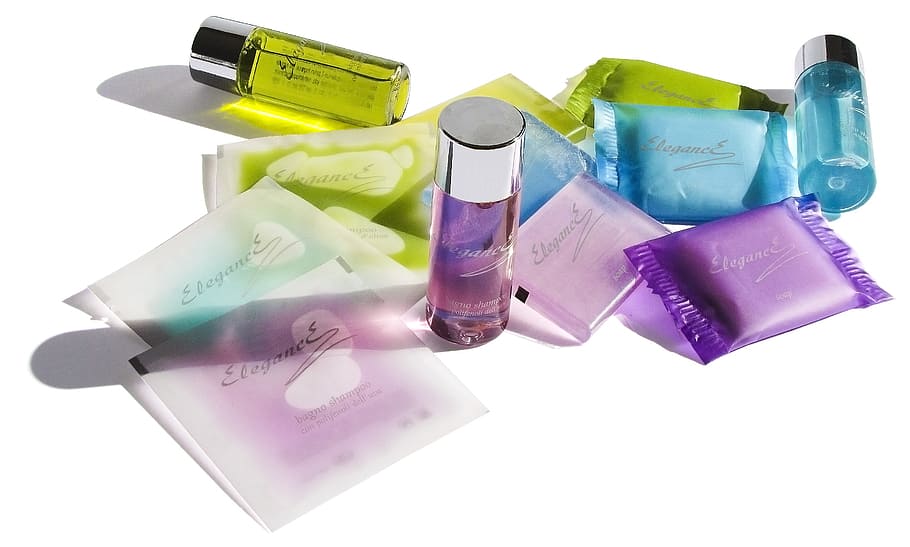botol biru-ungu, kemasan plastik, kosmetik, produk kosmetik, krim, kaca, parfum, sabun, sampo, mandi busa
