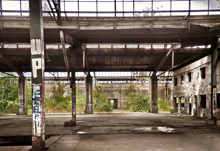 Lost, Old, Decay, Ruin, lost places, railway depot, train, train hall, goods station, railway station