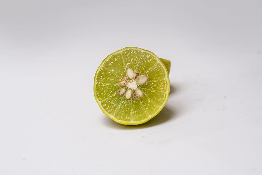 lemon, green, citric, fruit, food and drink, healthy eating, food, wellbeing, freshness, studio shot