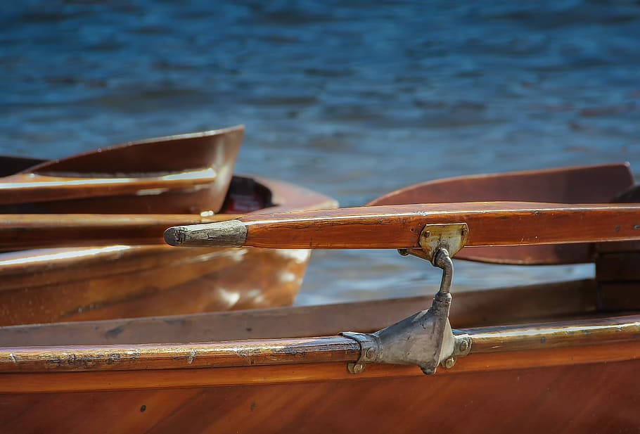 waters, rowing, sport, rowing boat, lake, wood, lacquered, boat trip, summer, water sports