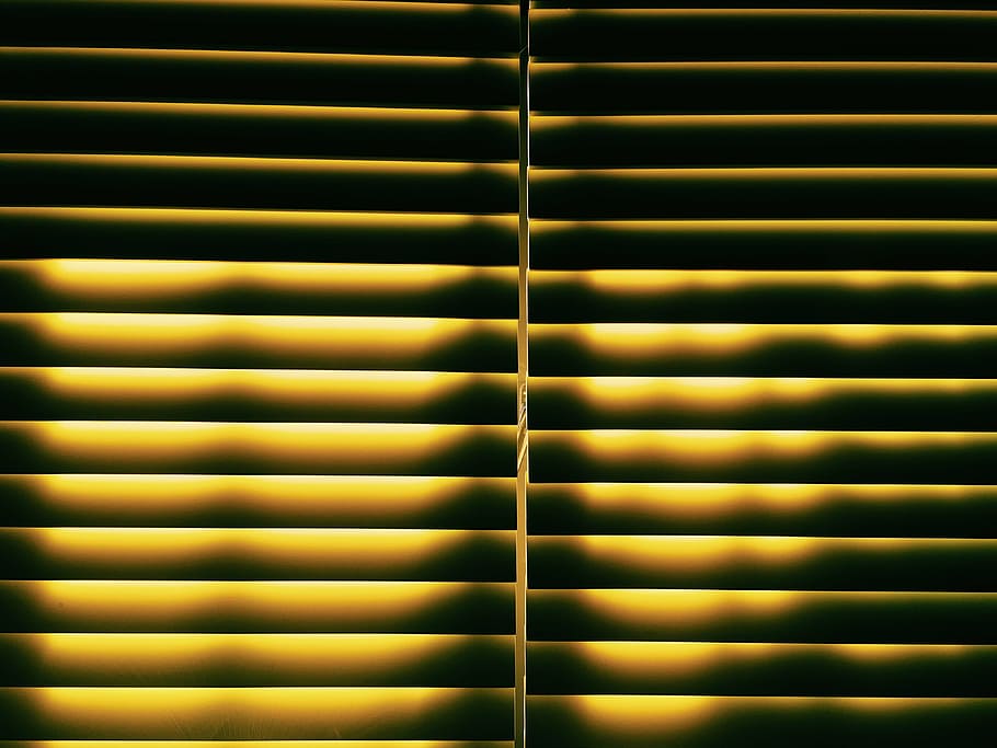 window blinds, window, yellow, light, room, house, blinds, full frame, pattern, backgrounds