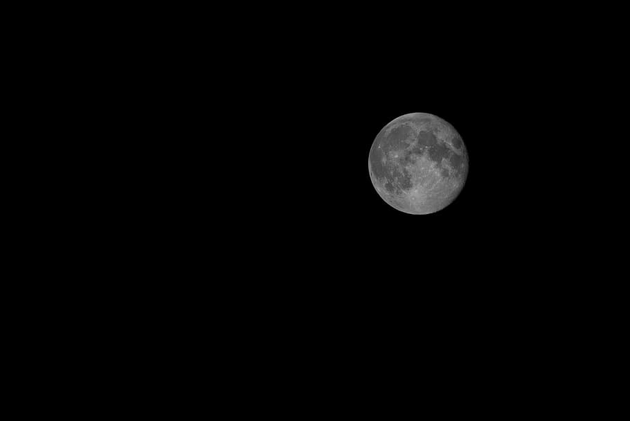 full moon, background, texture, backdrop, moon, dark, b w, black, white,  black and white | Pxfuel