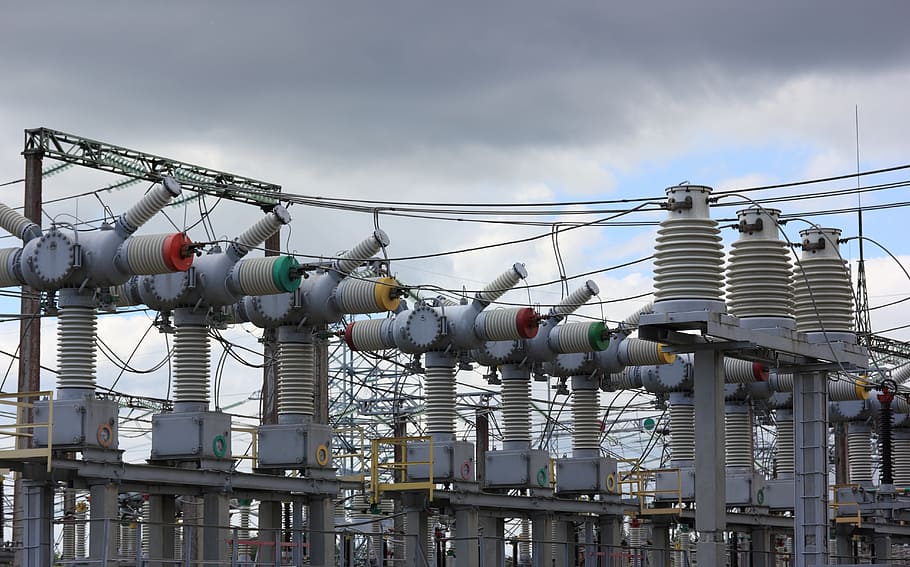 transmisión de energía, cables, lituania, ignalina, nuclear, energía, estación, electricidad, reactor, aparamenta